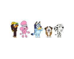 Pack of 5 Jibbitz - Bluey