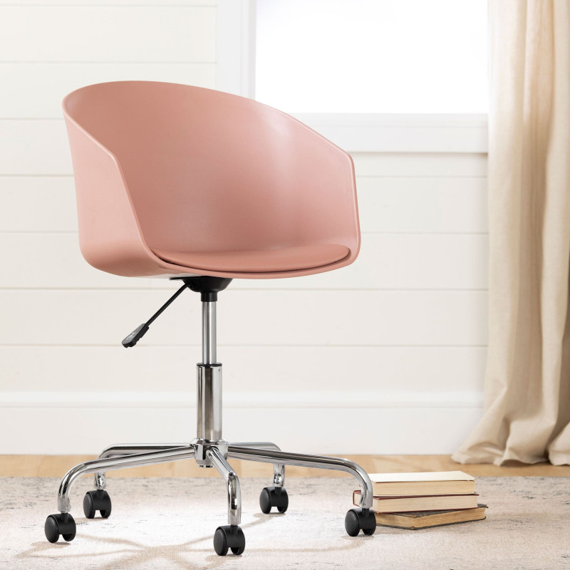 Swivel Chair - Flam Pink and Chrome