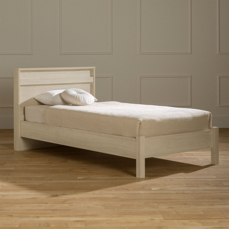 Single bed with headboard - August Bleached oak