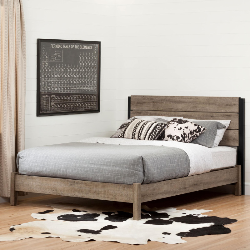 Double Platform Bed Set - Munich Aged Oak