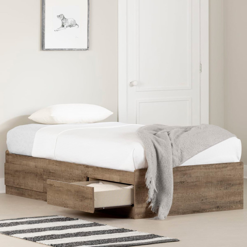 Munich Matelot Single Bed 3 Drawers - Aged Oak