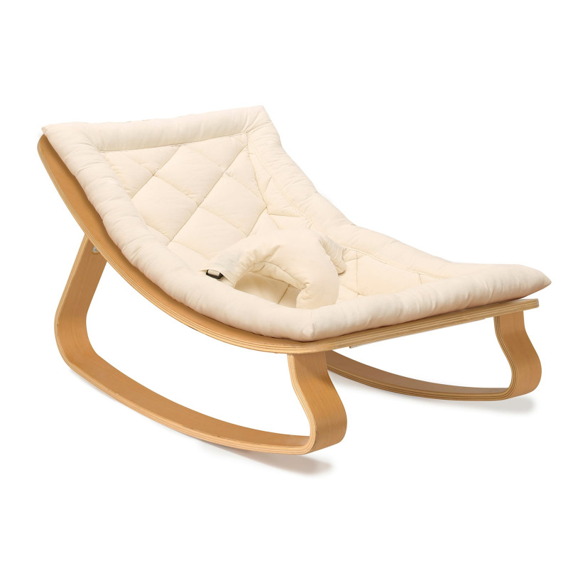 Levo Deckchair - Beech / Organic Milk