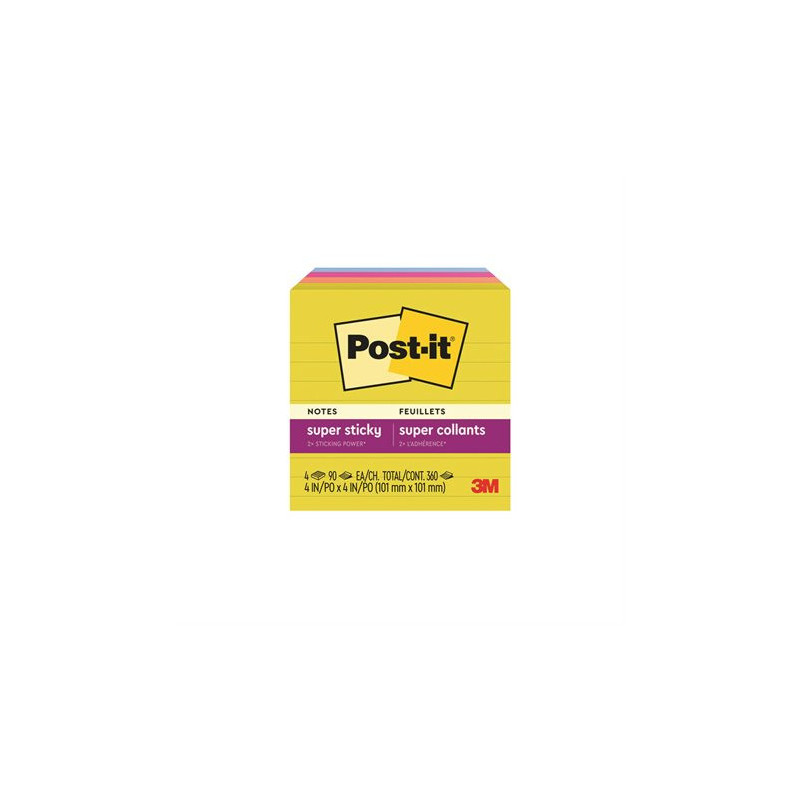 Post-it Feuillets super collants Post-it® - collection joie estivale