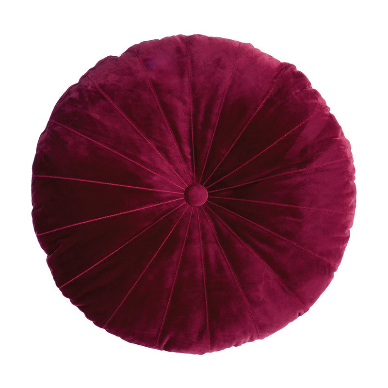 Coussin Mandarin rond rouge