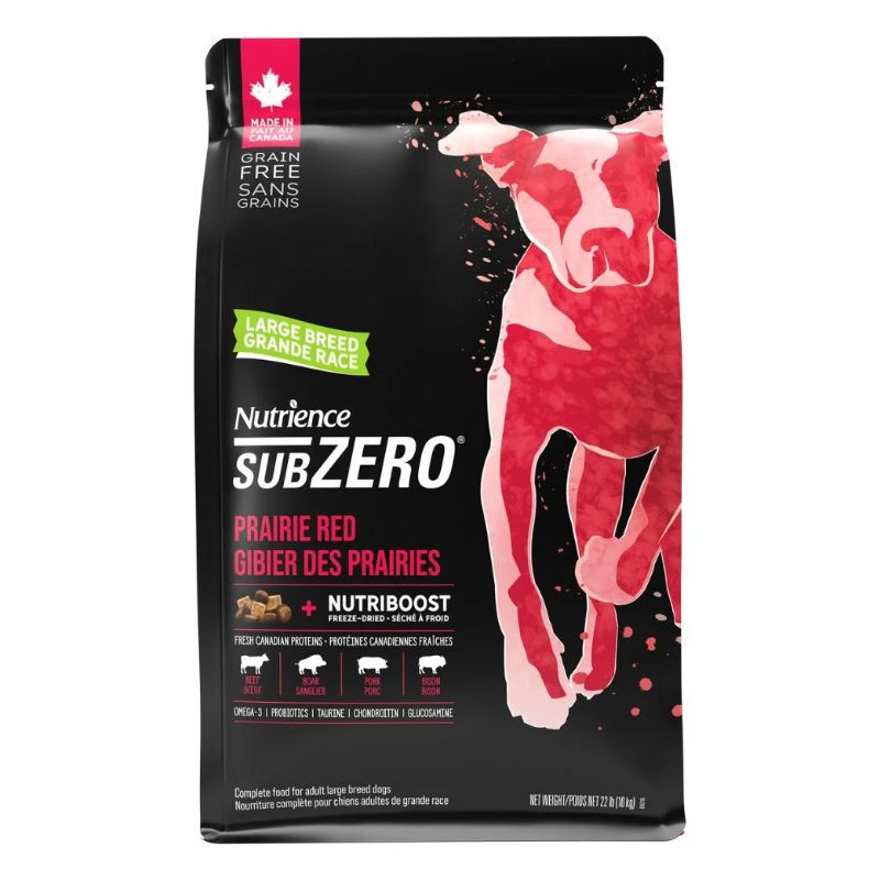 Nourriture Sans Grains pour Chiens de Grande Race, Gibier des Prairies, 10 kg – Nutrience SubZero