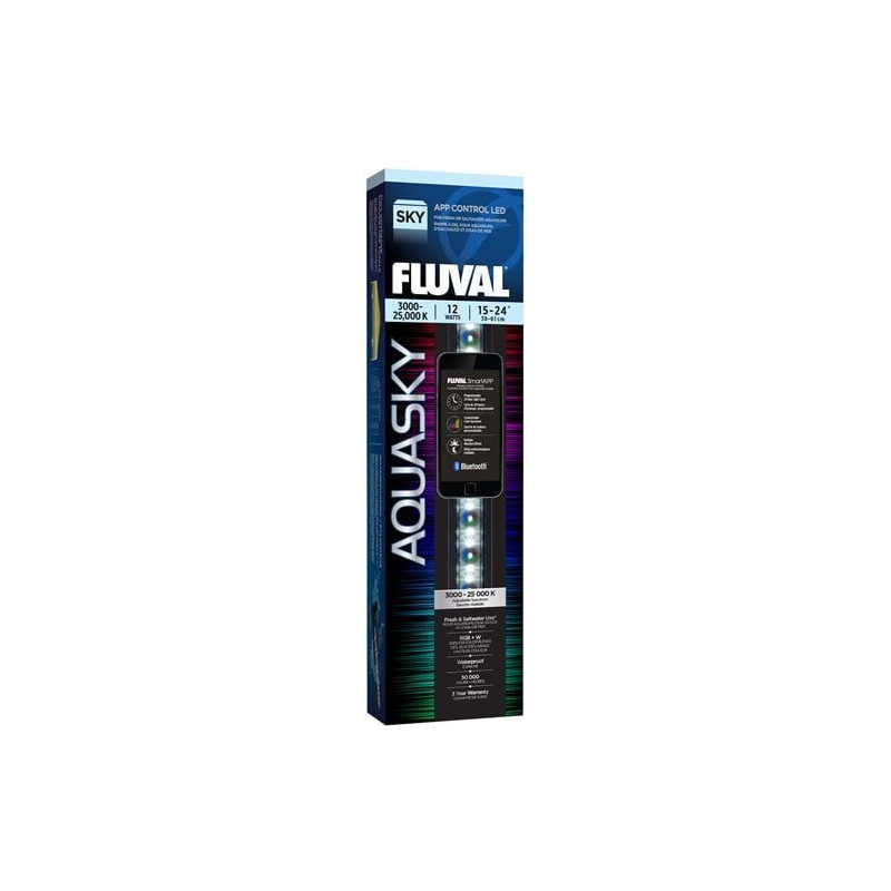 Rampe d’éclairage à DEL Aquasky Fluval avec Bluetooth, 12 W, (15–24 po)