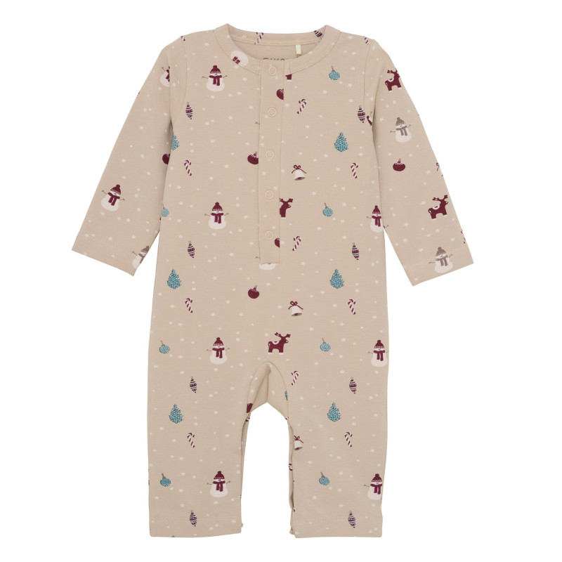 Newborn Christmas Printed Jumpsuit -24m