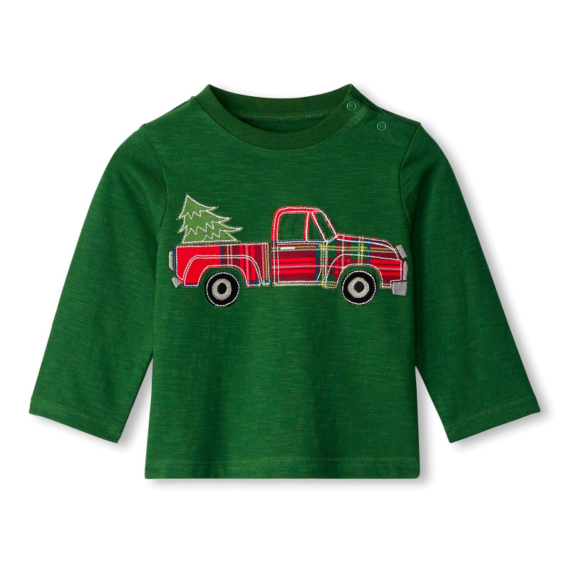 Checkered Truck Long Sleeve T-Shirt 6-24 months