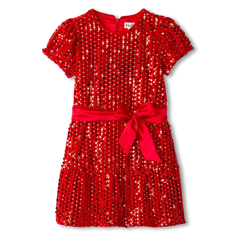 Hatley Robe Paillettes Rouge 3-8ans