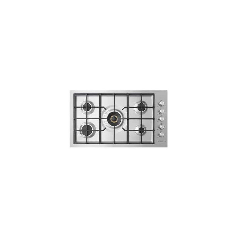 36" Built-in Gas Cooktop, with 5 Sealed Burners, Stainless Steel, Fisher & Paykel Series 9 CG365DNGRX2 N