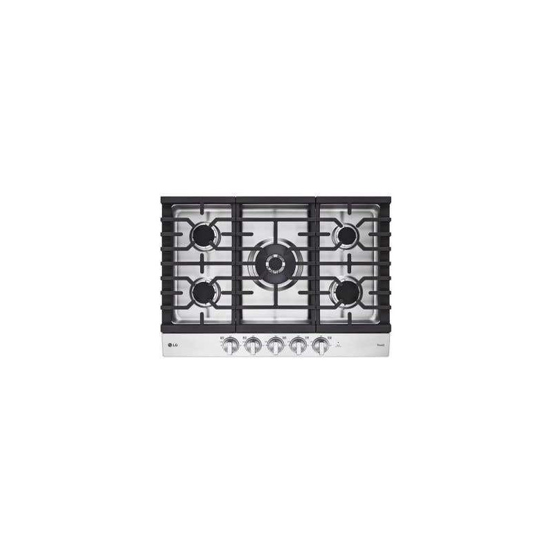 30" Built-In Gas Cooktop, with 5 Sealed Burners, Stainless Steel, LG CBEW3027S