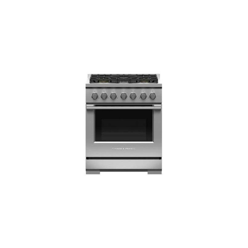 Cuisinière au gaz 30 po autoportante, 5 brûleurs scellés, acier inoxydable, Fisher & Paykel Série 7 Professionnel RGV3-305-L