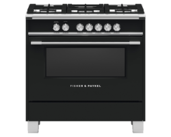 36" range. Fisher & Paykel in Black OR36SCG4B1