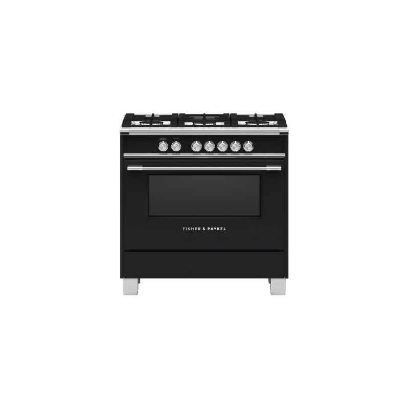 36" range. Fisher & Paykel in Black OR36SCG4B1