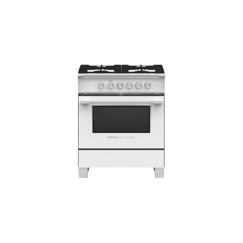 30" range. Fisher & Paykel in White OR30SCG4W1