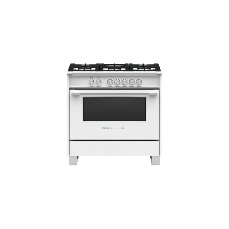 Cuisinière de 36 po. Fisher & Paykel en Blanc OR36SCG4W1