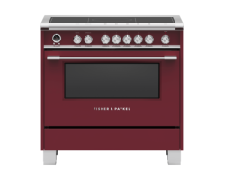 36" range. Fisher & Paykel 4.9 cu. ft. with 5 elements in Red OR36SCI6R1