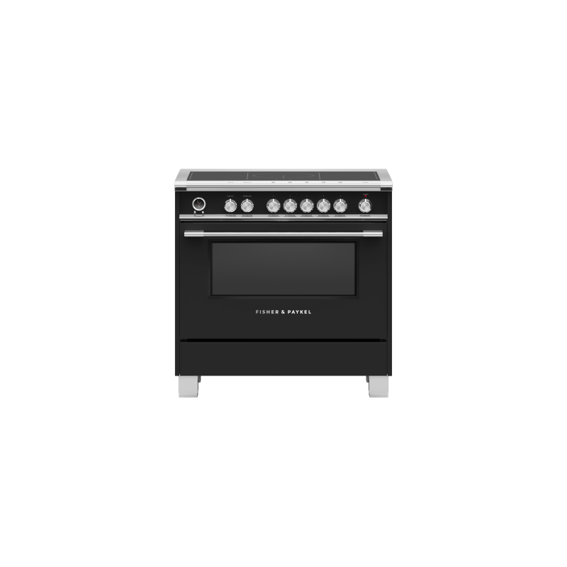 36" range. Fisher & Paykel 4.9 cu. ft. with 5 elements in Black OR36SCI6B1