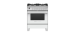 30” Gas Range. Fisher & Paykel 3.5 cu. ft. with 4 burners in White OR30SCG6W1