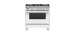 Cuisinière au Gaz de 36 po. Fisher & Paykel 4.9 pi.cu avec 5 brûleurs en Blanc OR36SCG6W1