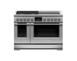 48” Gas and Induction Range. Fisher & Paykel 6.9 cu. ft. with 8 stainless steel elements RHV3-484-L