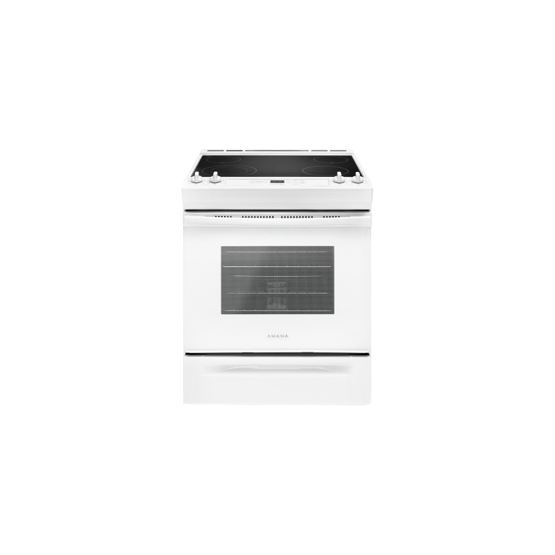 Cuisinière de 30 po. Amana 4.8 pi.cu avec 4 brûleurs en Blanc YAES6603SFW