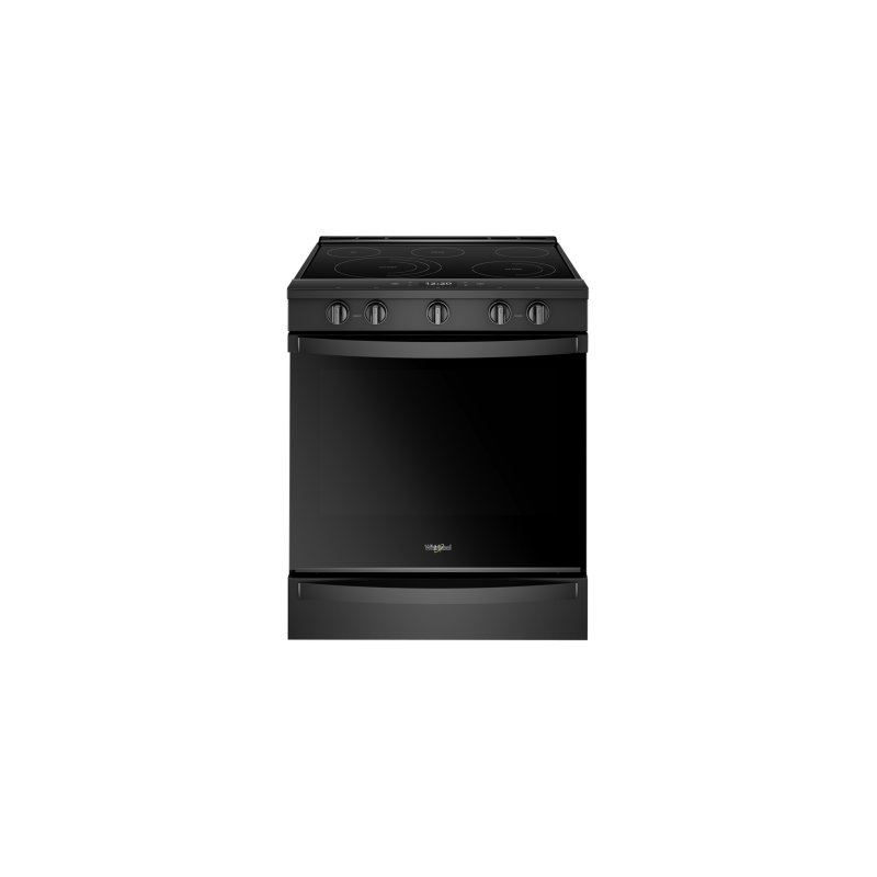 Cuisinière en Vitrocéramique de 30 po. Whirlpool 6.4 pi.cu avec 5 brûleurs en Noir YWEE750H0HB