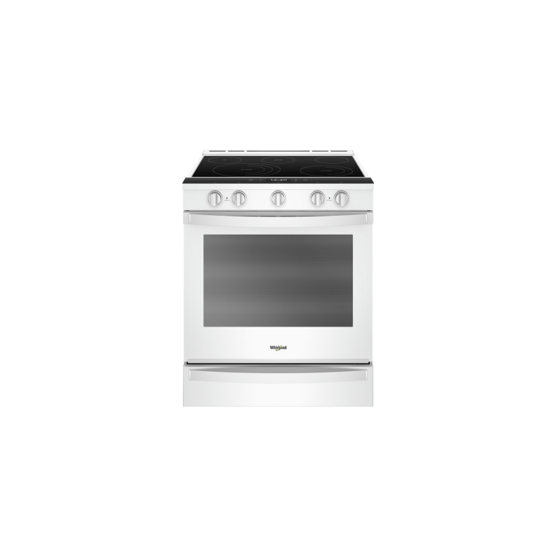 Cuisinière en Vitrocéramique de 30 po. Whirlpool 6.4 pi.cu avec 5 brûleurs en Blanc YWEE750H0HW