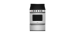 Cuisinière en Vitrocéramique de 24 po. Whirlpool 2.96 pi.cu avec 4 brûleurs en Inox YWFE50M4HS