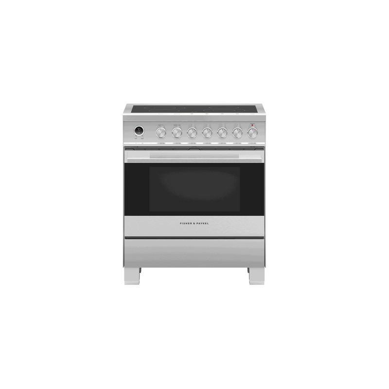 Cuisinière en Vitrocéramique de 30 po. Fisher & Paykel 3.5 pi.cu avec 4 brûleurs en Inox OR30SDE6X1