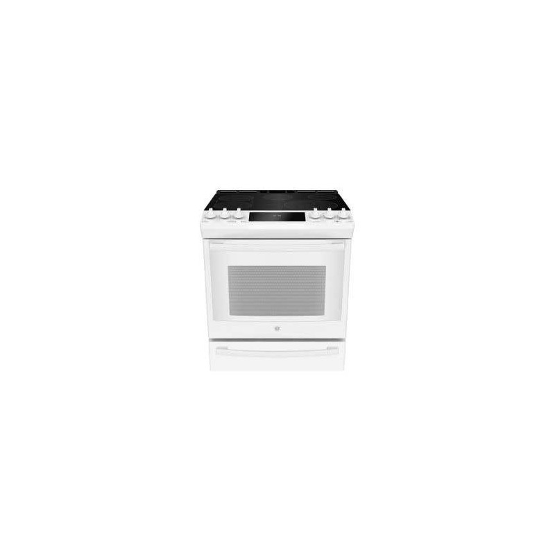 Cuisinière en Vitrocéramique de 30 po. GE Profile 6.3 pi.cu avec 5 brûleurs en Blanc PCS940DMWW