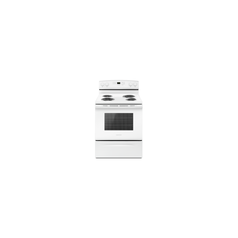 Cuisinière Spirale de 30 po. Amana 4.8 pi.cu avec 4 brûleurs en Blanc YACR4503SFW