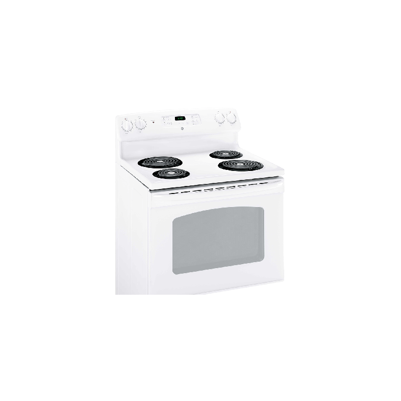 Cuisinière Spirale de 30 po. GE 5 pi.cu avec 4 brûleurs en Blanc JCBS280DMWW