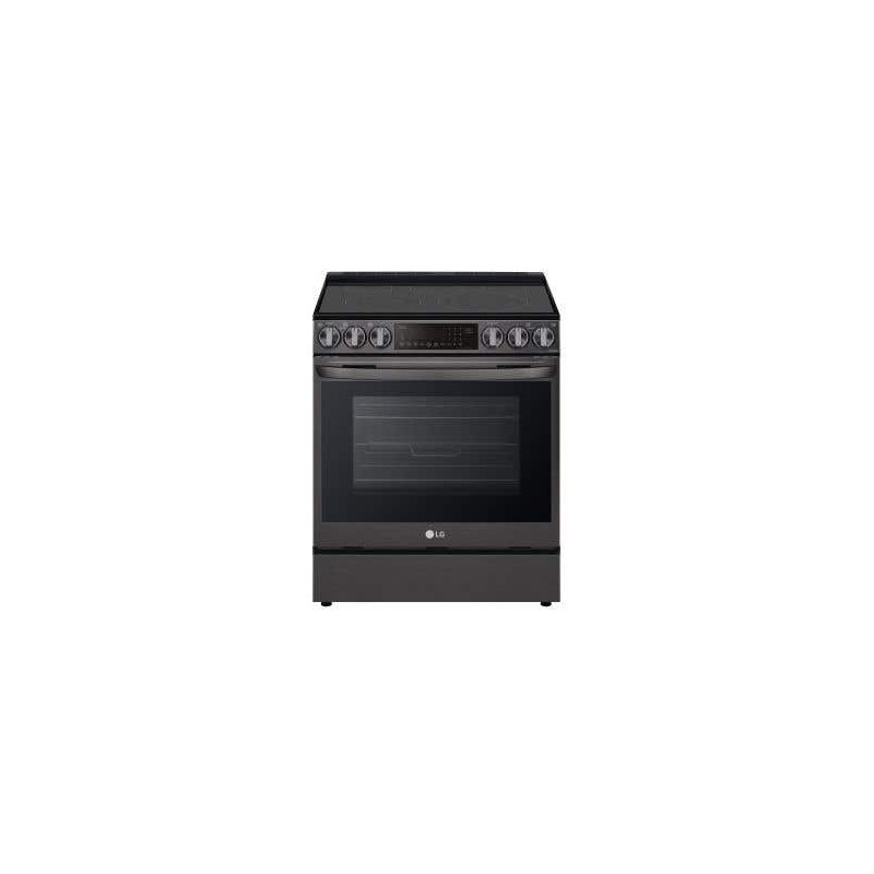 Cuisinière électrique intelligente de 30 po. LG 6.3 pi.cu avec 5 brûleurs en Inox Noir, LSEL6335D