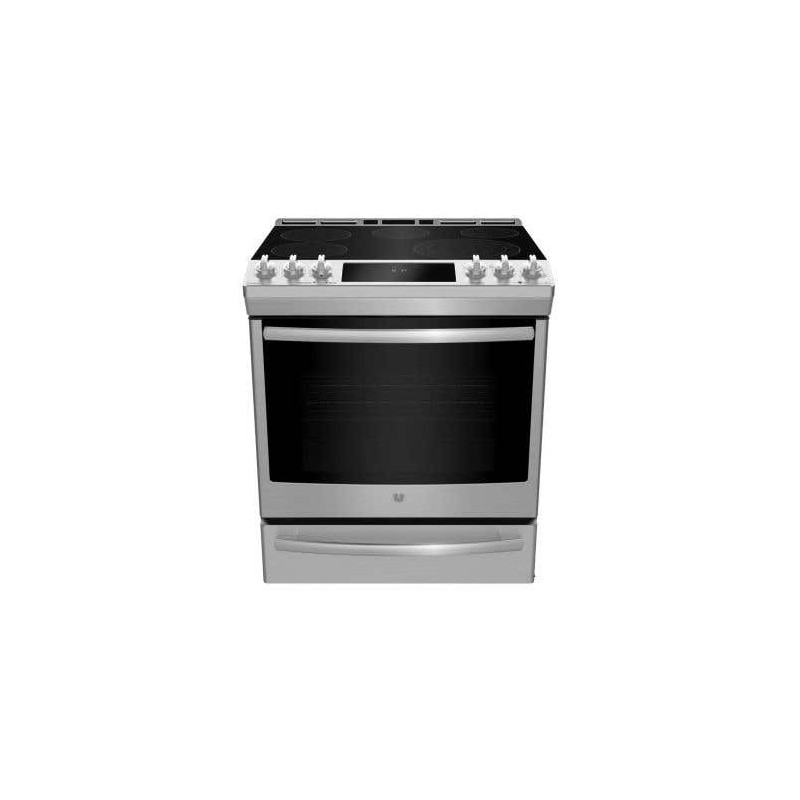 Cuisinière en Vitrocéramique de 30 po. GE Profile 6.3 pi.cu avec 5 brûleurs en Inox PCS940YMFS