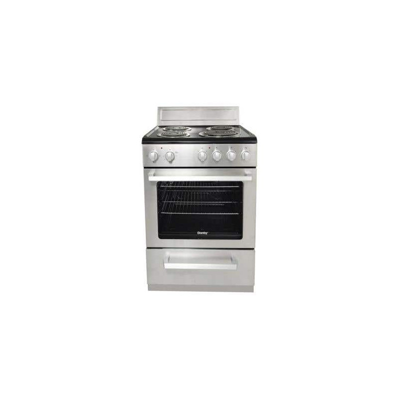 23-inch Spiral range. Danby 2.5 cu.ft. with 4 stainless steel burners DERM240BSSC