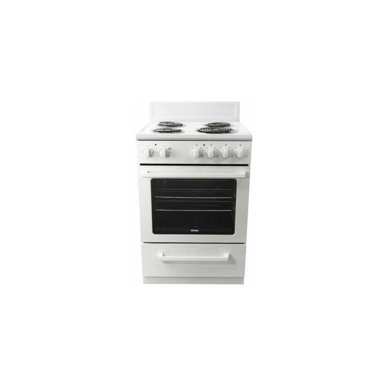 Cuisinière Spirale de 23 po. Danby 2.5 pi.cu avec 4 brûleurs en Blanc DERM240WC