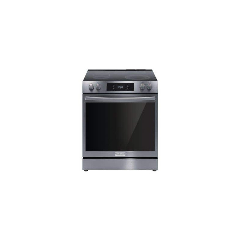 30-inch Vitroceramic Range. 5.4 cu. ft. fridge with 5 burners in Black Stainless Steel GCFE306CBD