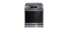 30-inch Vitroceramic Range. 5.4 cu. ft. fridge with 5 burners in Black Stainless Steel GCFE306CBD