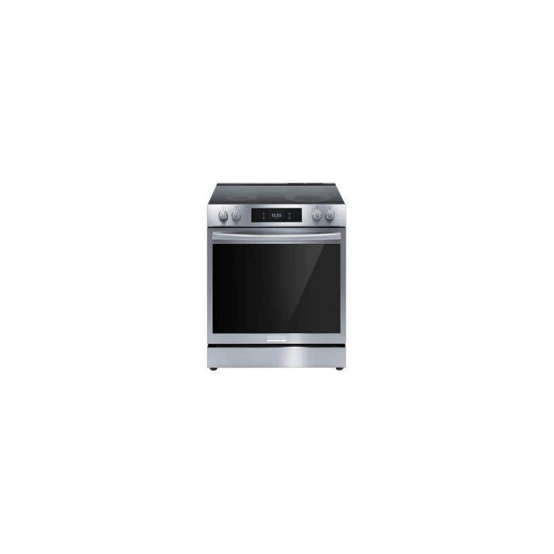 Cuisinière électrique 30 po à commande frontale avec convection totale, 6,2 pi³, acier inoxydable résistant aux traces de doigt