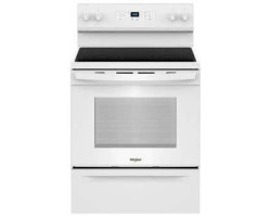 Cuisinière à induction 30 po autoportante, 4 brûleurs, blanc, Whirlpool YWFES3530RW