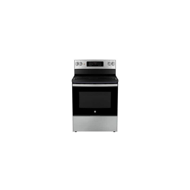 30" Freestanding Induction Range, 4 Burners, Stainless Steel, GE JCB830STSS