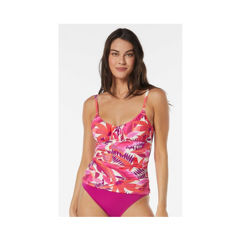 SWIMWEAR ANYWHER (COCO CONTOURS) Haut de tankini à bonnet D - DEL MAR PALM