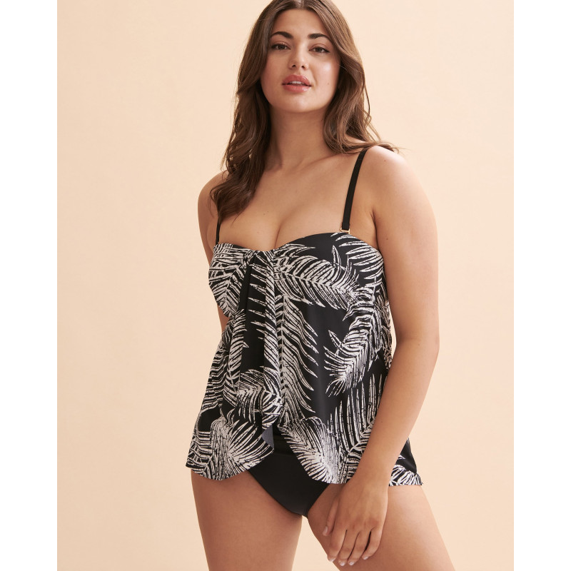 CHRISTINA Haut tankini drapé Palm Shades