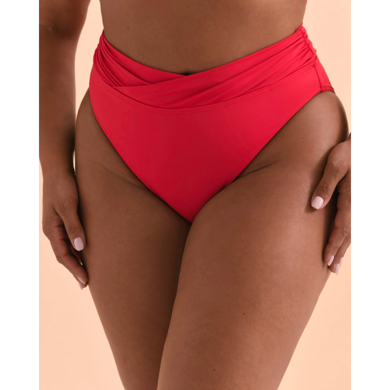 SEA LEVEL Bas de bikini taille haute croisée Essentials Eco