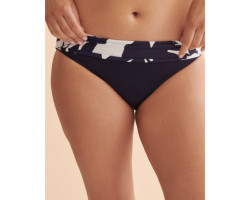 ANNE COLE Bas de bikini bande de taille pliée Coastal Palm