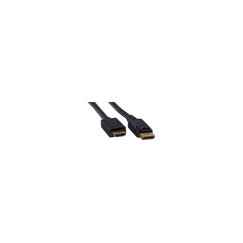 DisplayPort Male to HDMI Male Cable Black 6 feet