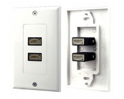 WALL SOCKET 2x HDMI CONNECTOR 90 DEGREE WPH290