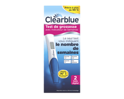 CLEARBLUE Test de grossesse digital avec indicateur de conception, 2 unités