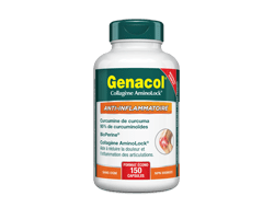 GENACOL Anti-inflammatoire avec collagène, curcumine de curcuma et BioPerine, 150 unités